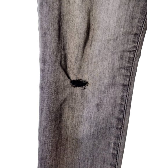Kut From the Kloth Mid Rise Jeans Sz 4 Zip Ankles Gray Stretch Faded Skinny - Picture 4 of 11